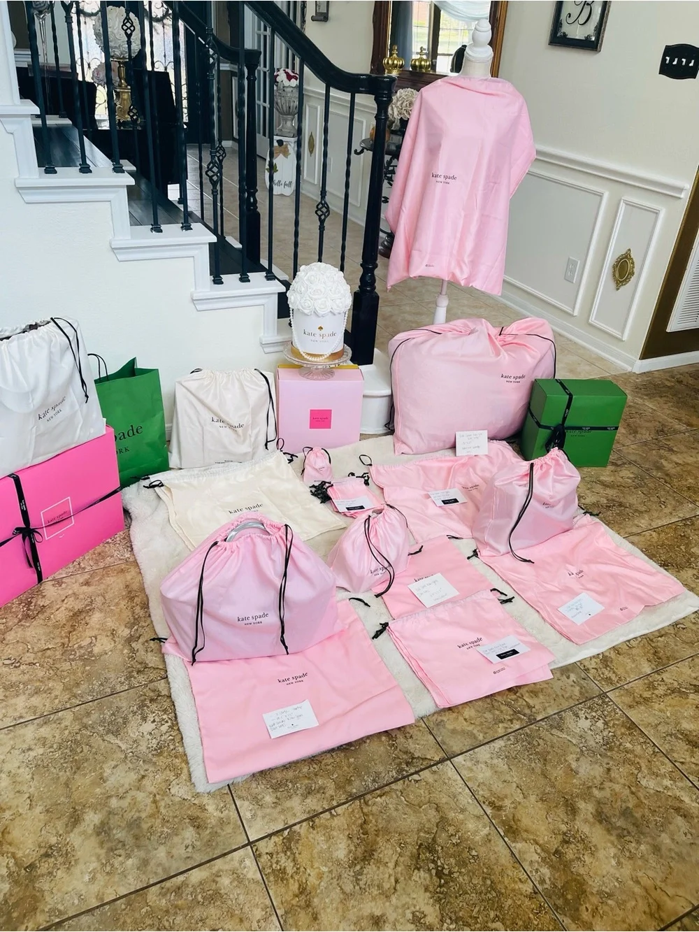 Kate Spade New York Cream Dust Bag for Medium/Large Handbags ♠️